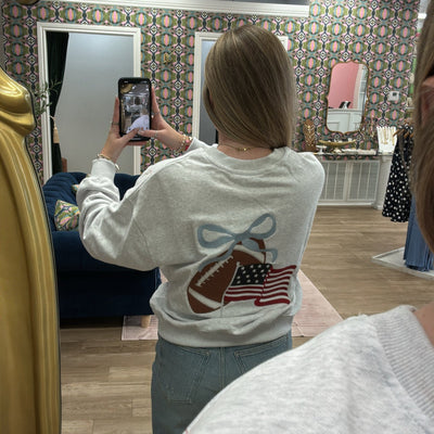 GREY GAMEDAY CREWNECK