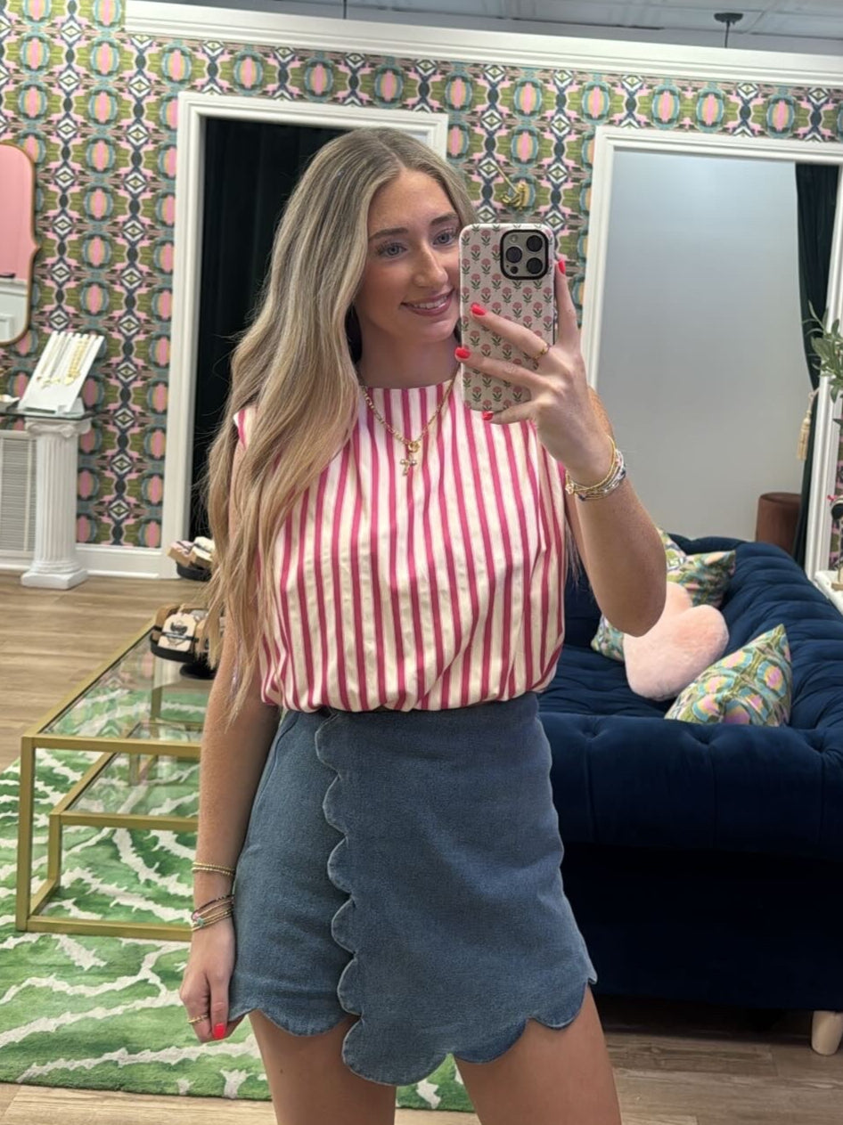 PINK STRIPE TOP
