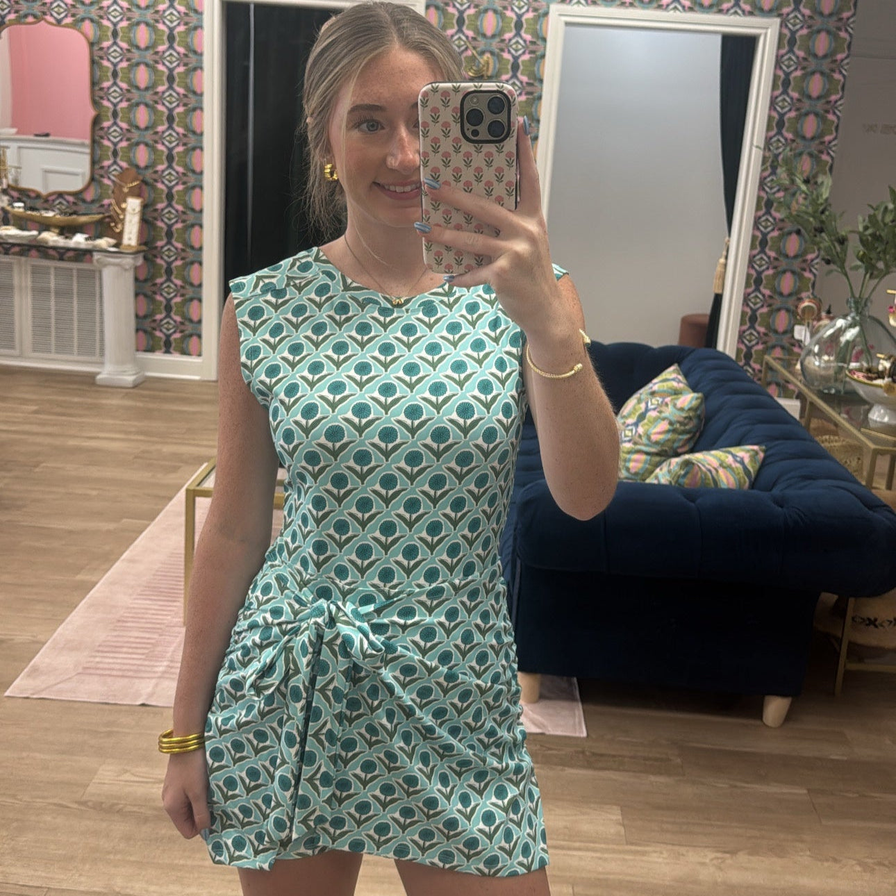 BLUE FLORAL ATHLETIC DRESS