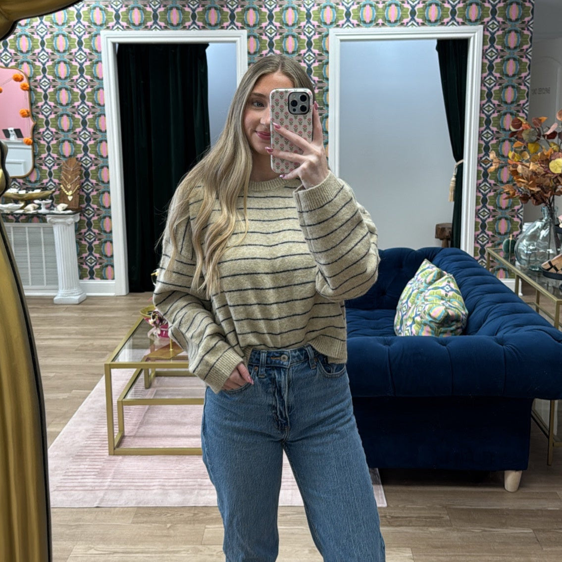 OAT STRIPED SWEATER