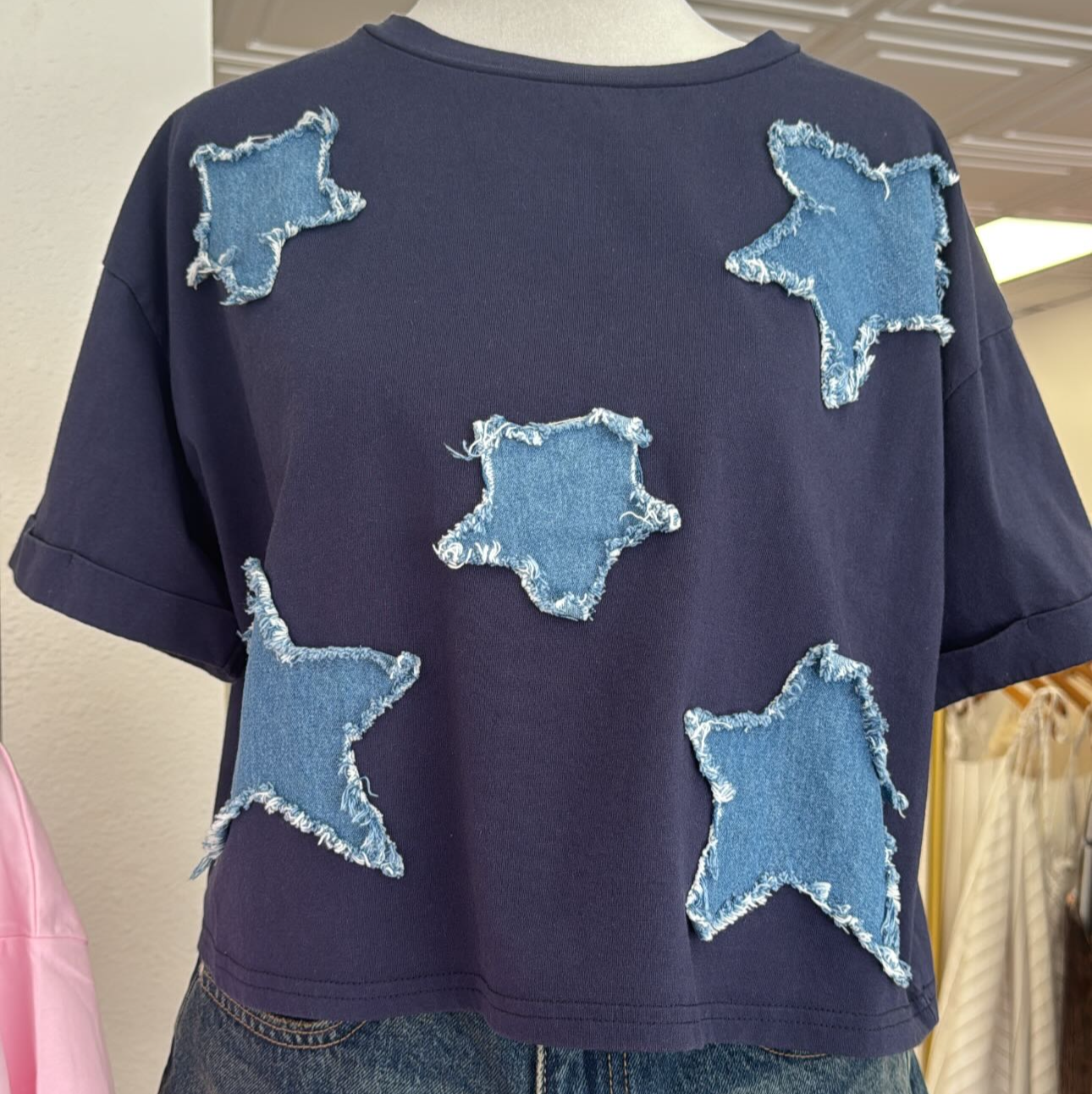 DENIM STAR PATCH TEE