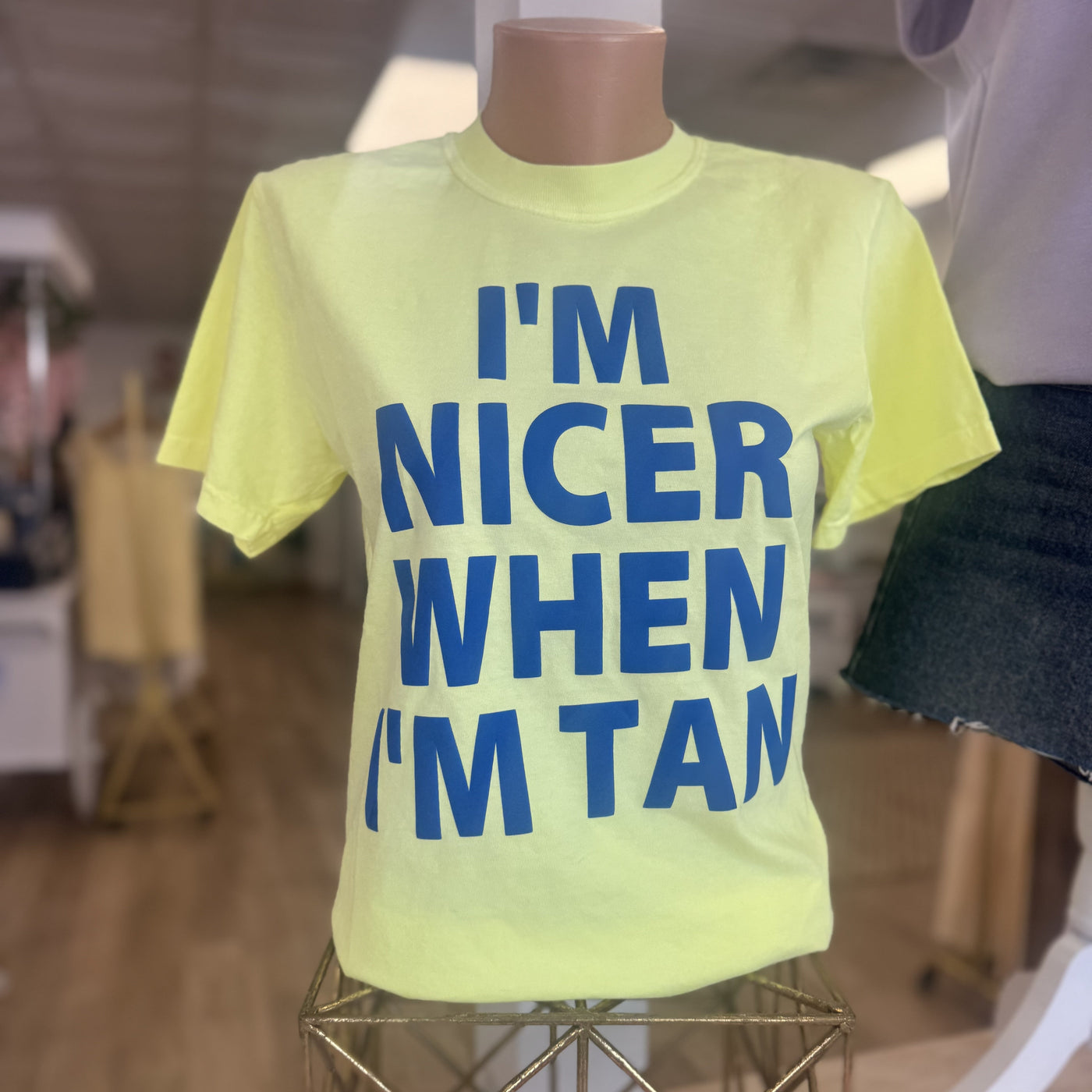 NICER WHEN TAN TSHIRT